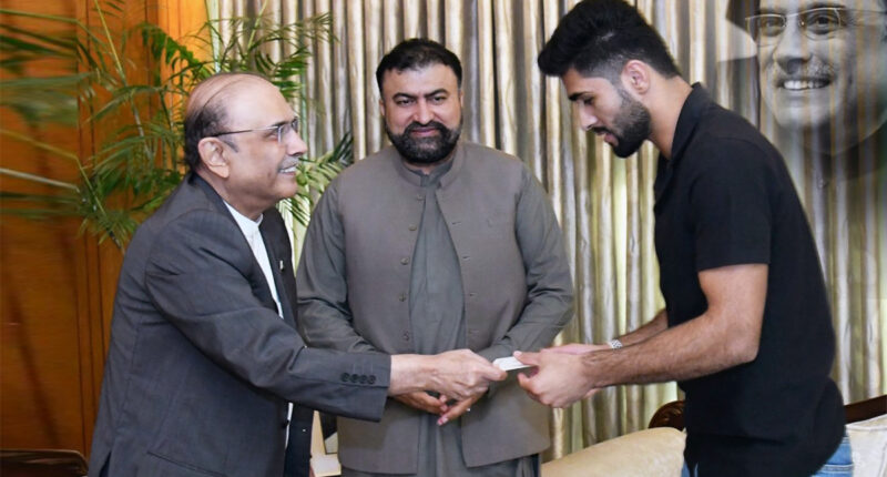 President Zardari Honors Karate Champion Shahzaib Rindh With Rs100 Million For Historic Global Victory